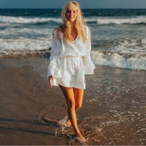 NWT The Normal Brand Bell Sleeve Mini Dress Size Medium